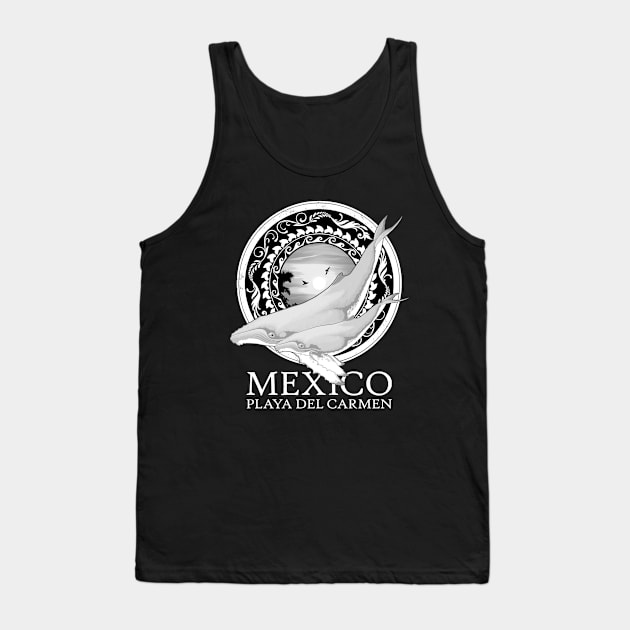 Humpback Whales Playa del Carmen Mexico Tank Top by NicGrayTees